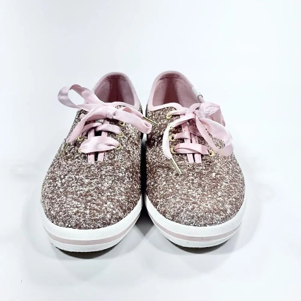 Kate Spade X Keds Champion rose gold glitter wedding sneaker shoes 6